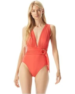 MICHAEL Michael Kors Essentials Surplice Plunge One-Piece | Swimwear 7 MICHAEL Michael Kors Essentials Surplice Plunge One-Piece | Swimwear -Outlet Michael Kors Store 51J9FXevFNL. AC SR736920