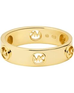 Michael Kors Sterling Silver MK Logo Band Ring | Rings