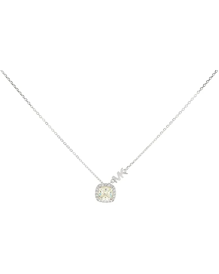 Michael Kors Sterling Silver Pavé Cushion-Cut Pendant Necklace | Necklaces 1 Michael Kors Sterling Silver Pavé Cushion-Cut Pendant Necklace | Necklaces