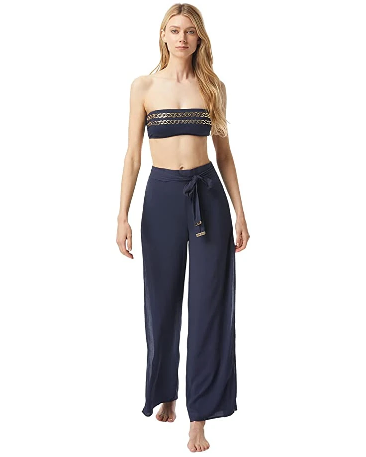 MICHAEL Michael Kors Solids Cover-Up Pants with Belt | Swimwear 2 MICHAEL Michael Kors Solids Cover-Up Pants with Belt | Swimwear - Image 2