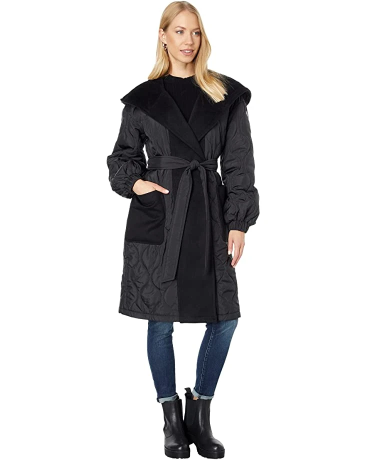 MICHAEL Michael Kors Long Belted Wrap Quilt M425351FZ | Coats & Outerwear 1 MICHAEL Michael Kors Long Belted Wrap Quilt M425351FZ | Coats & Outerwear