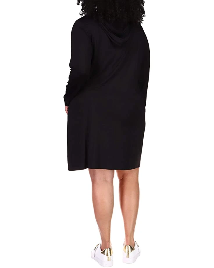 MICHAEL Michael Kors Plus Size Long Sleeve Circle MK Logo Hoodie Dress | Dresses 3 MICHAEL Michael Kors Plus Size Long Sleeve Circle MK Logo Hoodie Dress | Dresses - Image 3