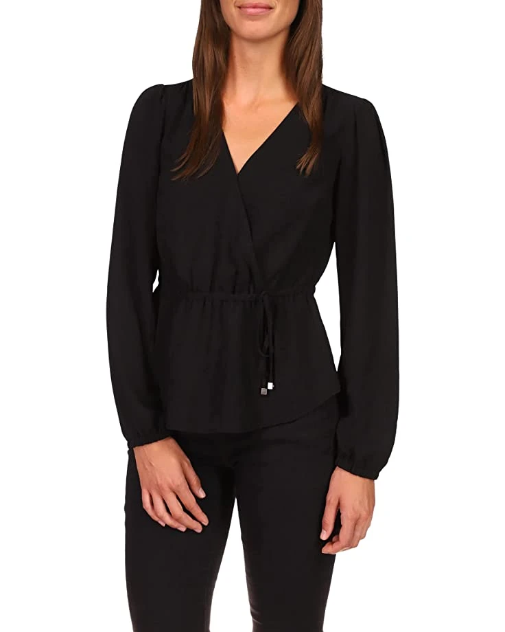 MICHAEL Michael Kors Solid Long Sleeve Wrap Top | Shirts & Tops 1 MICHAEL Michael Kors Solid Long Sleeve Wrap Top | Shirts & Tops