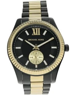 Michael Kors MK8948 - Lexington Multifunction IP Bracelet with Gold Centerlinks Watch | Fashion Watches