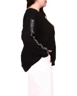MICHAEL Michael Kors Plus Size Waffle Logotape Long Sleeve Top | Shirts & Tops 7 MICHAEL Michael Kors Plus Size Waffle Logotape Long Sleeve Top | Shirts & Tops -Outlet Michael Kors Store 61DLwN1bQS. AC SR736920