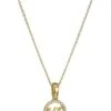 Michael Kors Precious Metal-Plated Sterling Silver Pavé Logo Necklace | Necklaces