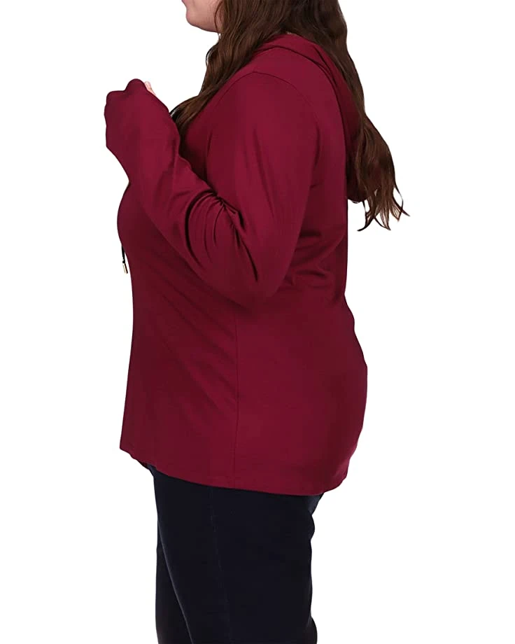 MICHAEL Michael Kors Plus Size V-Neck Fitted Sweatshirt | Shirts & Tops 2 MICHAEL Michael Kors Plus Size V-Neck Fitted Sweatshirt | Shirts & Tops - Image 2
