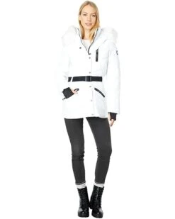 MICHAEL Michael Kors Active Belted Puffer with Faux Fur Trim Hood A421508F | Coats & Outerwear -Outlet Michael Kors Store 61JoNof5WAL. AC SR736920