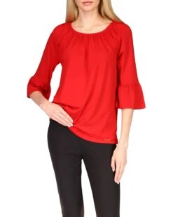 MICHAEL Michael Kors Solid Flare Sleeve Top | Shirts & Tops