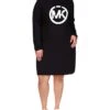 MICHAEL Michael Kors Plus Size Long Sleeve Circle MK Logo Hoodie Dress | Dresses