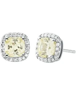 Michael Kors Sterling Silver Pavé Cushion-Cut Stud Earrings