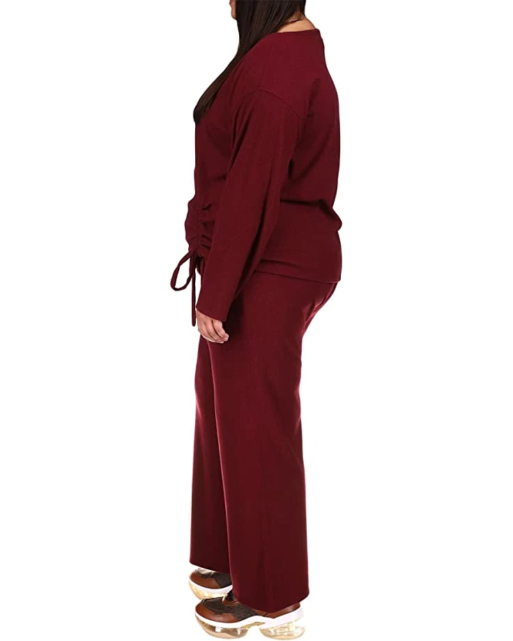 MICHAEL Michael Kors Plus Size Boatneck Ruche Tie Top | Shirts & Tops 2 MICHAEL Michael Kors Plus Size Boatneck Ruche Tie Top | Shirts & Tops - Image 2