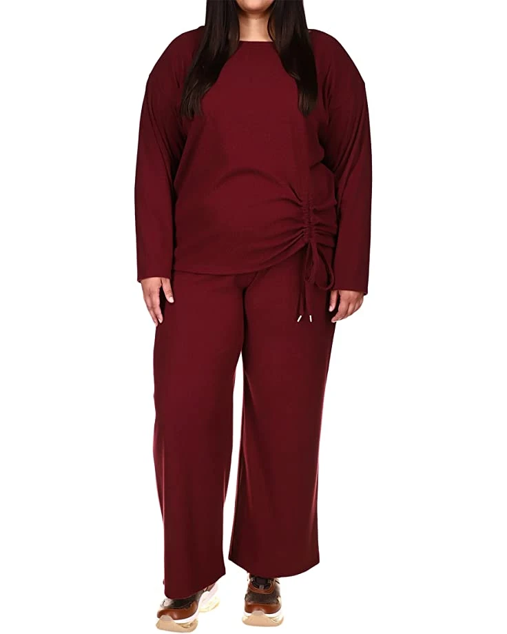MICHAEL Michael Kors Plus Size Rib Straight Leg Pants 1 MICHAEL Michael Kors Plus Size Rib Straight Leg Pants