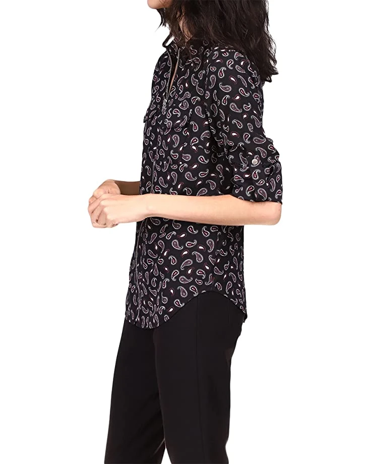 MICHAEL Michael Kors Paisley Lock Zip Top | Shirts & Tops 2 MICHAEL Michael Kors Paisley Lock Zip Top | Shirts & Tops - Image 2