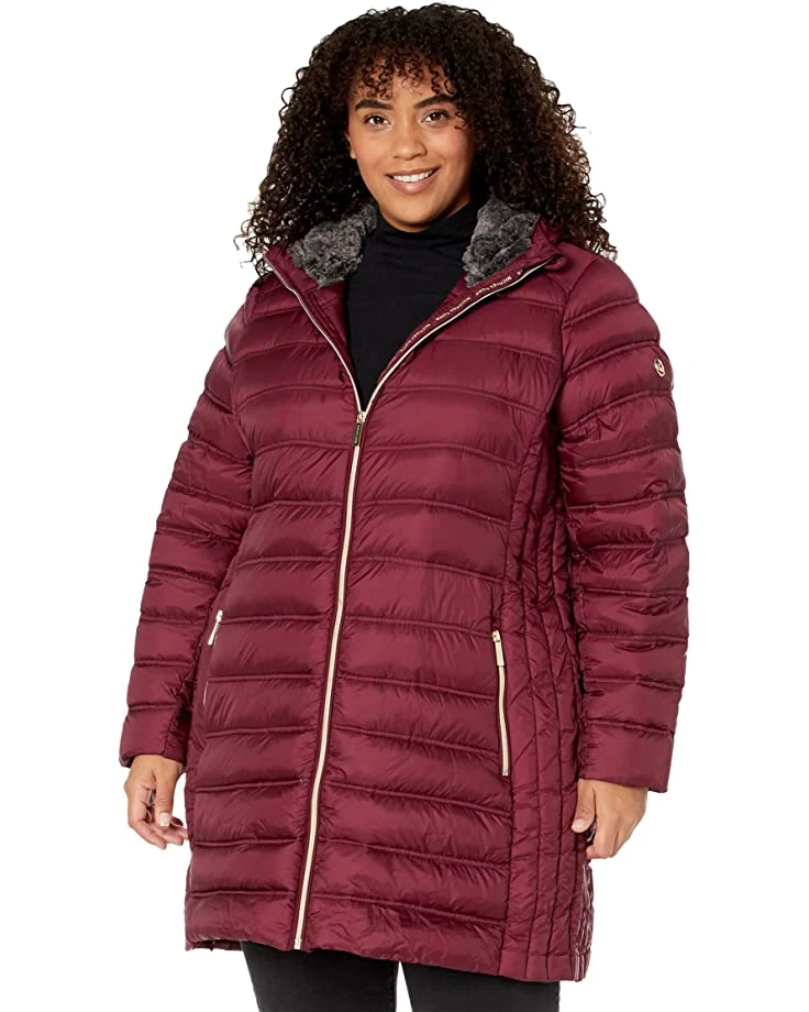 MICHAEL Michael Kors Plus Size Long Zip Front Down Packable M865169B63 | Coats & Outerwear 6 MICHAEL Michael Kors Plus Size Long Zip Front Down Packable M865169B63 | Coats & Outerwear - Image 6