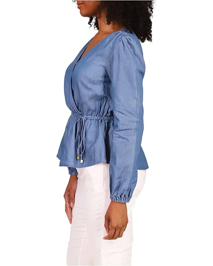 MICHAEL Michael Kors Long Sleeve Wrap Top | Shirts & Tops 4 MICHAEL Michael Kors Long Sleeve Wrap Top | Shirts & Tops - Image 4