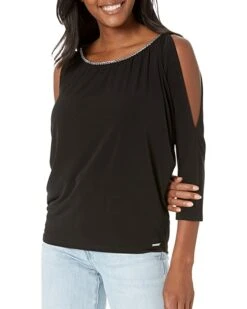 MICHAEL Michael Kors Chain Neck Cold-Shoulder Top | Shirts & Tops 7 MICHAEL Michael Kors Chain Neck Cold-Shoulder Top | Shirts & Tops -Outlet Michael Kors Store 714MFljLcwL. AC SR736920