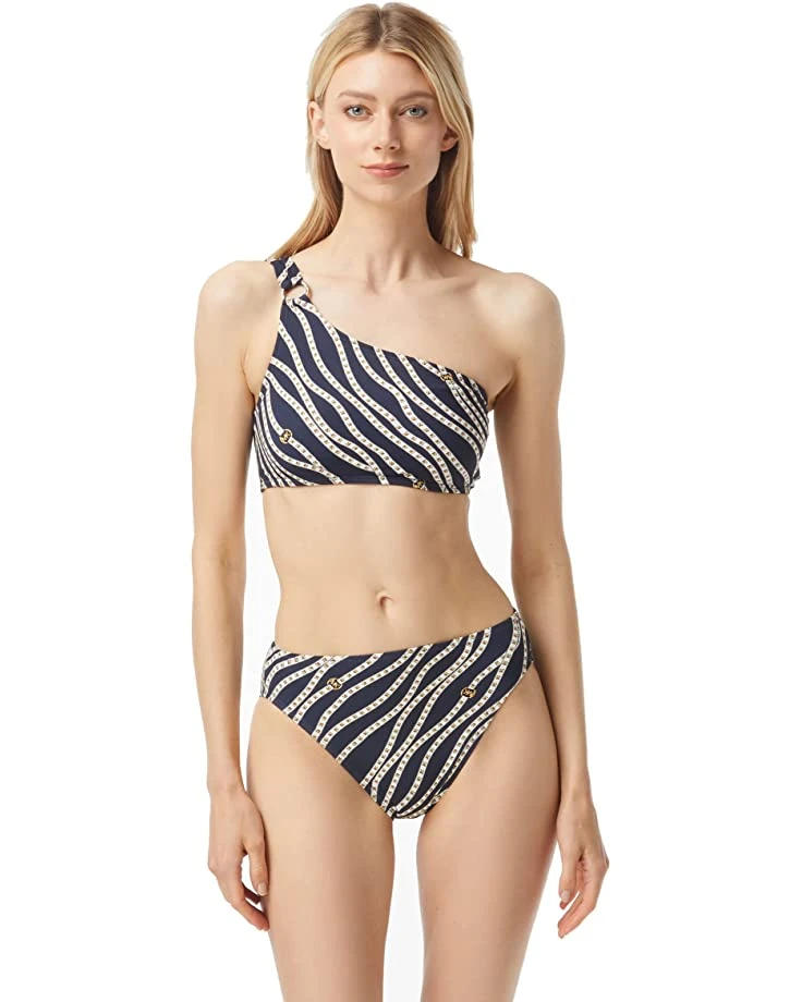 MICHAEL Michael Kors Diagonal Logo Ring One Shoulder Bikini Top | Swimwear 1 MICHAEL Michael Kors Diagonal Logo Ring One Shoulder Bikini Top | Swimwear