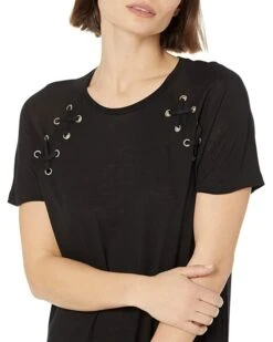 MICHAEL Michael Kors Petite Lace-Up T-Shirt Dress | Dresses -Outlet Michael Kors Store 71E9MOdRmFL. AC SR736920