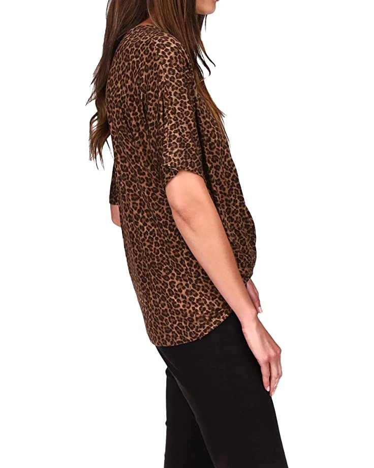 MICHAEL Michael Kors Cheetah Twist Hem Top | Shirts & Tops 2 MICHAEL Michael Kors Cheetah Twist Hem Top | Shirts & Tops - Image 2