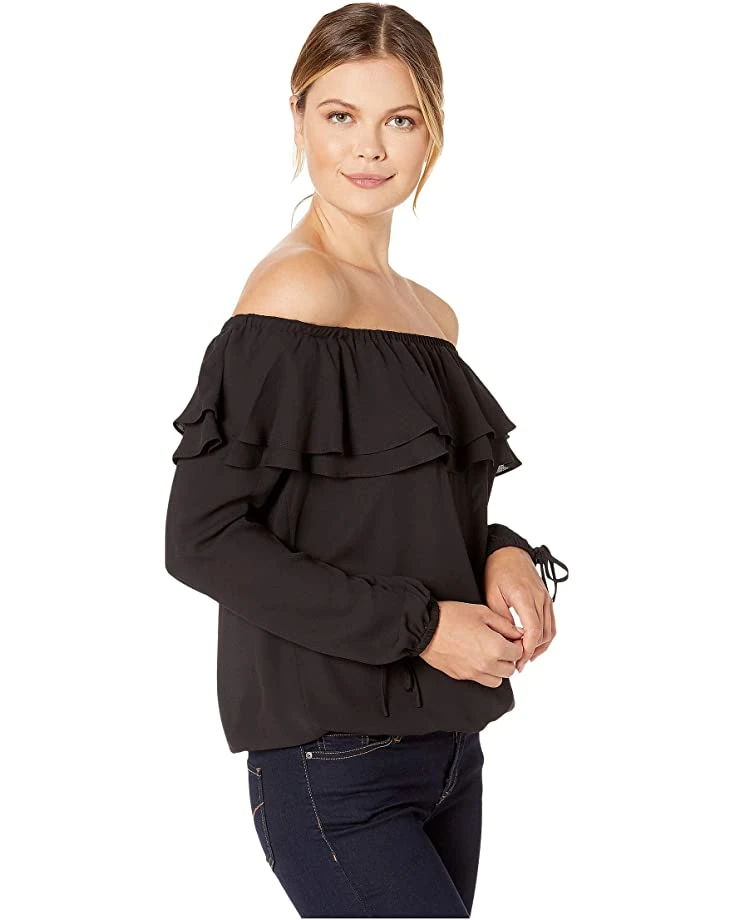MICHAEL Michael Kors Ruffle Peasant Top | Shirts & Tops 4 MICHAEL Michael Kors Ruffle Peasant Top | Shirts & Tops - Image 4