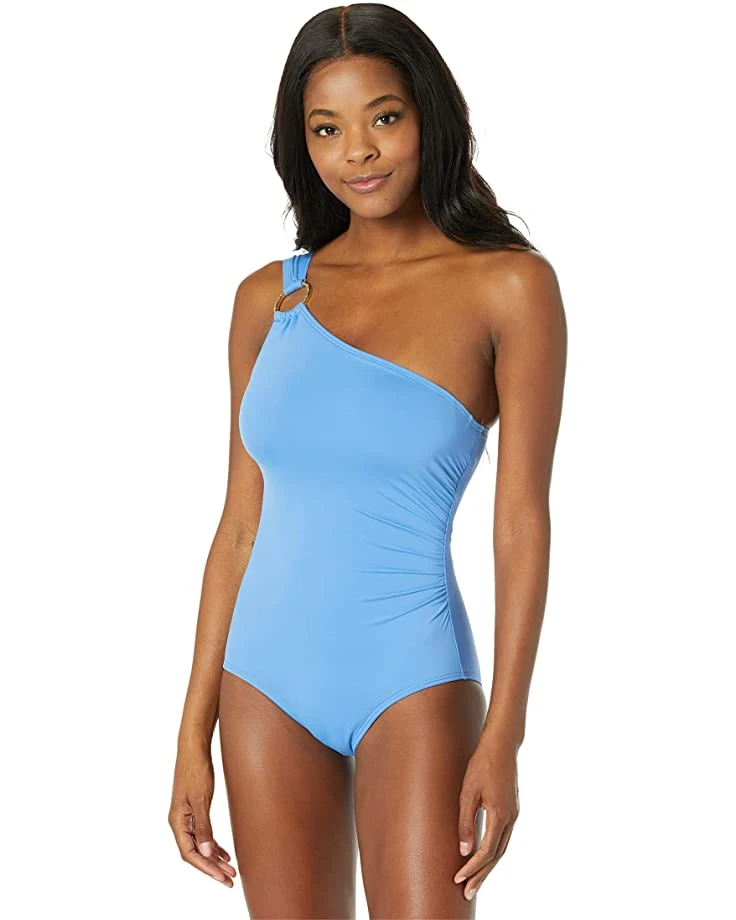 MICHAEL Michael Kors Iconic Solids One Shoulder One-Piece | Swimwear 5 MICHAEL Michael Kors Iconic Solids One Shoulder One-Piece | Swimwear - Image 5