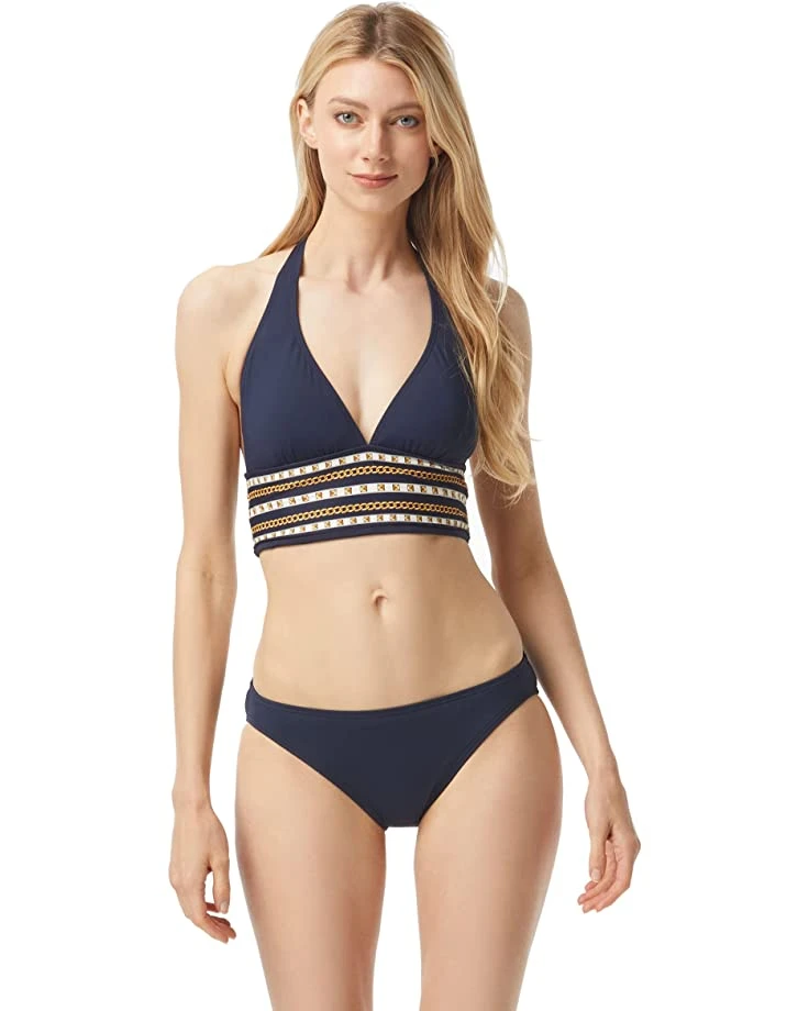 MICHAEL Michael Kors Chain Border Halter Bikini Top | Swimwear 1 MICHAEL Michael Kors Chain Border Halter Bikini Top | Swimwear