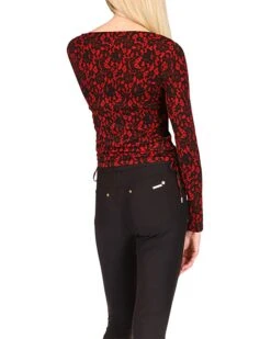 MICHAEL Michael Kors Petite Lace Square Neck Ruched Long Sleeve Top | Shirts & Tops 5 MICHAEL Michael Kors Petite Lace Square Neck Ruched Long Sleeve Top | Shirts & Tops -Outlet Michael Kors Store 71QQkev1 L. AC SR736920