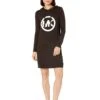 MICHAEL Michael Kors Petite Long Sleeve Circle MK Logo Hoodie Dress | Dresses