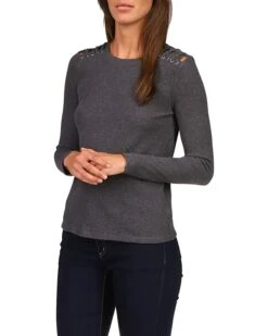 MICHAEL Michael Kors Waffle Shoulder Lace-Up Top | Shirts & Tops -Outlet Michael Kors Store 71WnqZix3VL. AC SR736920