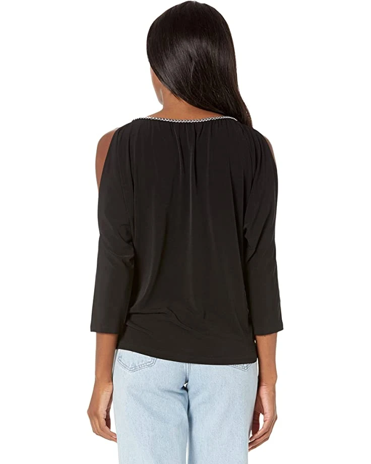 MICHAEL Michael Kors Chain Neck Cold-Shoulder Top | Shirts & Tops 2 MICHAEL Michael Kors Chain Neck Cold-Shoulder Top | Shirts & Tops - Image 2
