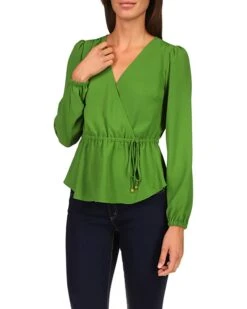 MICHAEL Michael Kors Solid Long Sleeve Wrap Top | Shirts & Tops 7 MICHAEL Michael Kors Solid Long Sleeve Wrap Top | Shirts & Tops -Outlet Michael Kors Store 71Zz4FmSpL. AC SR736920