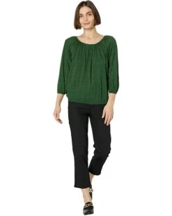 MICHAEL Michael Kors Petite Vine Leaves Peasant Top | Shirts & Tops -Outlet Michael Kors Store 71cXiF0 0dL. AC SR736920