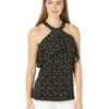 MICHAEL Michael Kors Floral Flounce Halter | Shirts & Tops