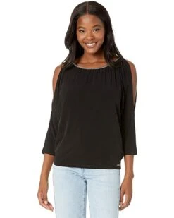 MICHAEL Michael Kors Chain Neck Cold-Shoulder Top | Shirts & Tops