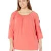 MICHAEL Michael Kors Plus Size Chain Neck Cold-Shoulder Top | Shirts & Tops