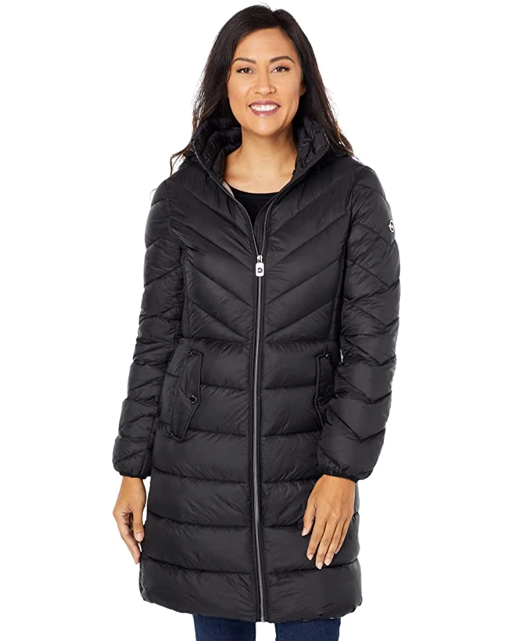 MICHAEL Michael Kors Puffer with Mixed Quilt Patterns M423242FZ | Coats & Outerwear 1 MICHAEL Michael Kors Puffer with Mixed Quilt Patterns M423242FZ | Coats & Outerwear