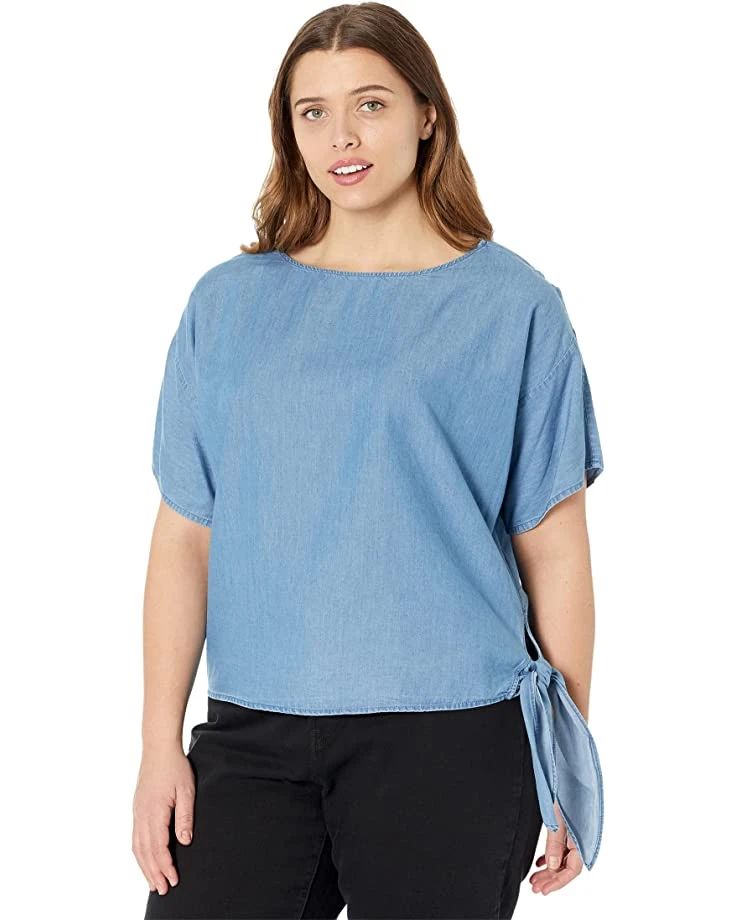 MICHAEL Michael Kors Plus Size Tencel Side Tie Top | Shirts & Tops 1 MICHAEL Michael Kors Plus Size Tencel Side Tie Top | Shirts & Tops