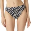 MICHAEL Michael Kors Diagonal High Leg Bikini Bottoms | Swimwear
