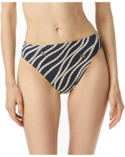 MICHAEL Michael Kors Diagonal High Leg Bikini Bottoms | Swimwear