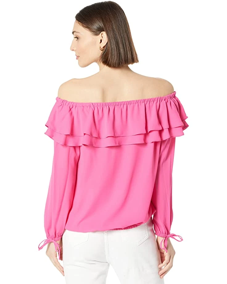 MICHAEL Michael Kors Petite Ruffle Peasant Top | Shirts & Tops 2 MICHAEL Michael Kors Petite Ruffle Peasant Top | Shirts & Tops - Image 2