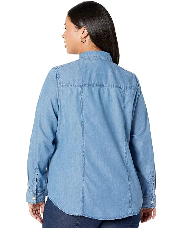 MICHAEL Michael Kors Plus Size Tencel Dog Tag Top | Shirts & Tops 2 MICHAEL Michael Kors Plus Size Tencel Dog Tag Top | Shirts & Tops - Image 2