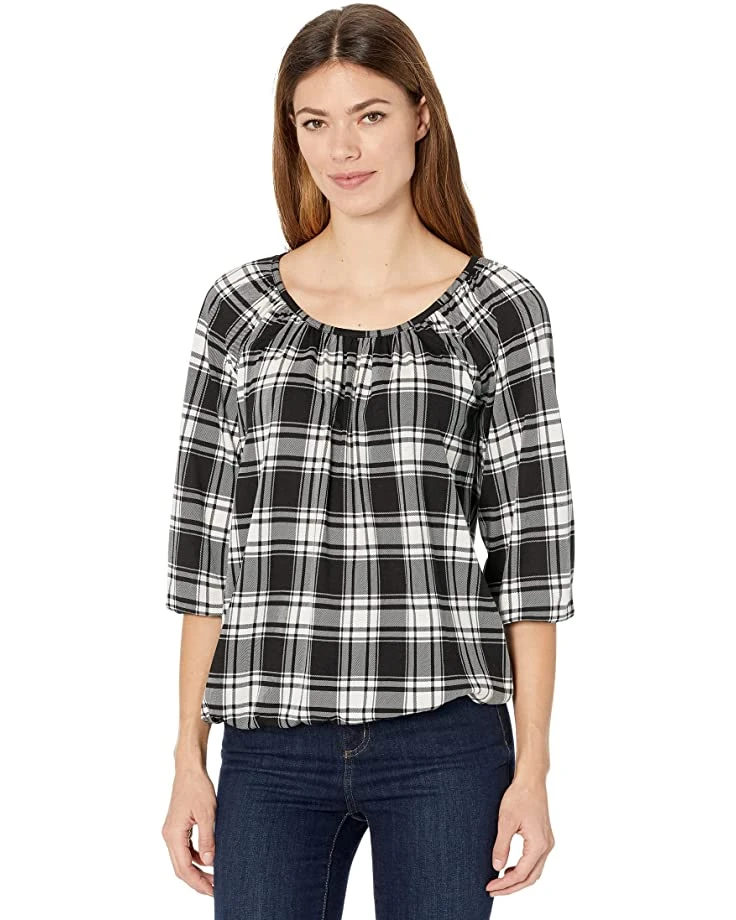 MICHAEL Michael Kors Buffalo Check Peasant Top | Shirts & Tops 1 MICHAEL Michael Kors Buffalo Check Peasant Top | Shirts & Tops