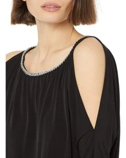 MICHAEL Michael Kors Petite Chain Neck Cold-Shoulder Top | Shirts & Tops -Outlet Michael Kors Store 817TQmtHgrL. AC SR736920