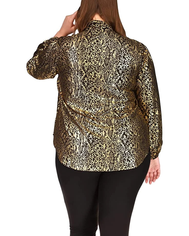 MICHAEL Michael Kors Plus Size Inverted Pleated Top | Shirts & Tops 3 MICHAEL Michael Kors Plus Size Inverted Pleated Top | Shirts & Tops - Image 3