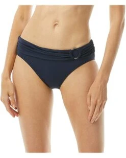 MICHAEL Michael Kors Iconic Solids Logo Ring Bikini Bottoms | Swimwear