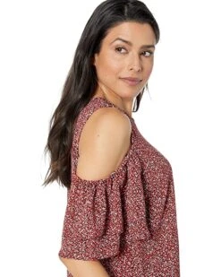 MICHAEL Michael Kors Cold-Shoulder Flutter Top | Shirts & Tops 6 MICHAEL Michael Kors Cold-Shoulder Flutter Top | Shirts & Tops -Outlet Michael Kors Store 81S3MAIaNjL. AC SR736920