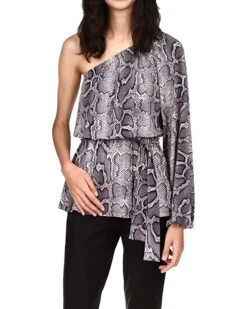 MICHAEL Michael Kors Snake One Shoulder Tunic | Shirts & Tops