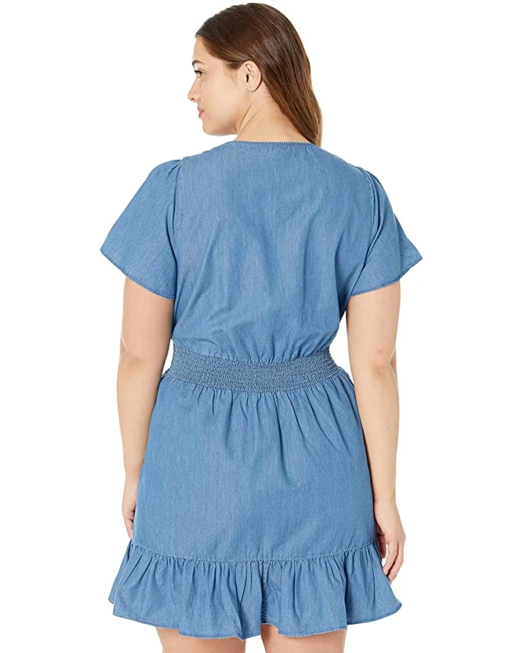 MICHAEL Michael Kors Plus Size Short Sleeve Tencel Wrap Dress | Dresses 2 MICHAEL Michael Kors Plus Size Short Sleeve Tencel Wrap Dress | Dresses - Image 2