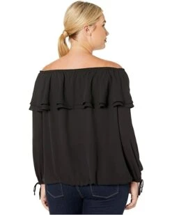 MICHAEL Michael Kors Plus Size Ruffle Peasant Top | Shirts & Tops 7 MICHAEL Michael Kors Plus Size Ruffle Peasant Top | Shirts & Tops -Outlet Michael Kors Store 81XQ uGHzvL. AC SR736920